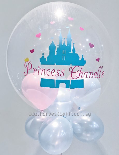 Personalised Castle Theme Bubble Balloon